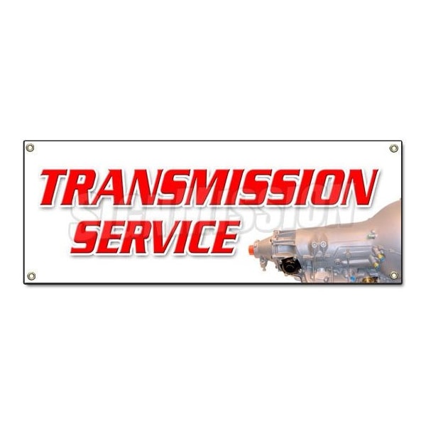 Signmission TRANSMISSION SERVICE BANNER SIGN tranny repair auto car service mechanic B-Transmission Service - main